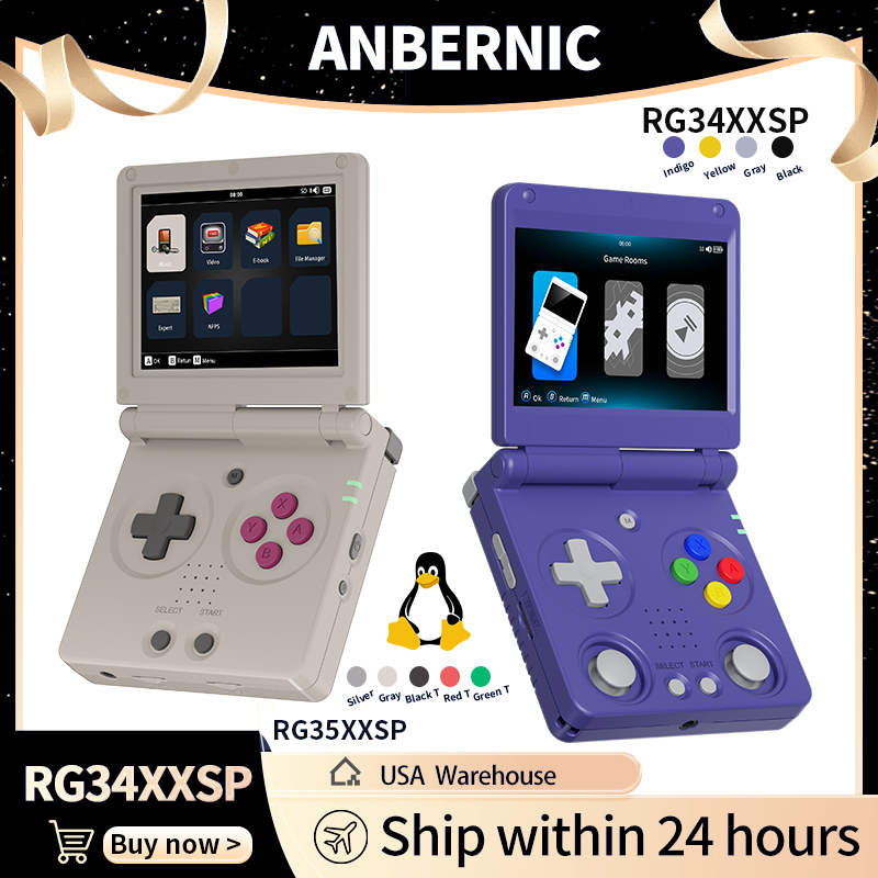 Retro Gaming Best Console - Anbernic RG34XXSP RG35XXSP Flip Handheld-Spielekonsole IPS-Bildschirm