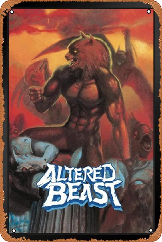 Retro Gaming Videos - Metall Poster Retro Blechschild Altered Beast