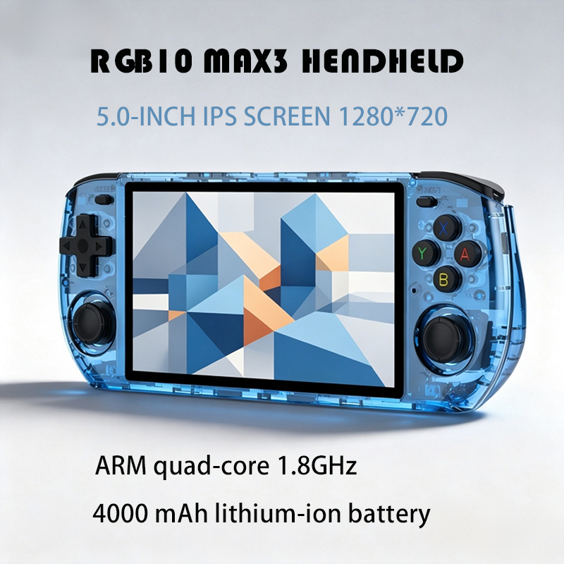 Retro Gaming Gameboy - RGB10 MAX3 5,0-Zoll IPS-Bildschirm 1280*720 RK3566