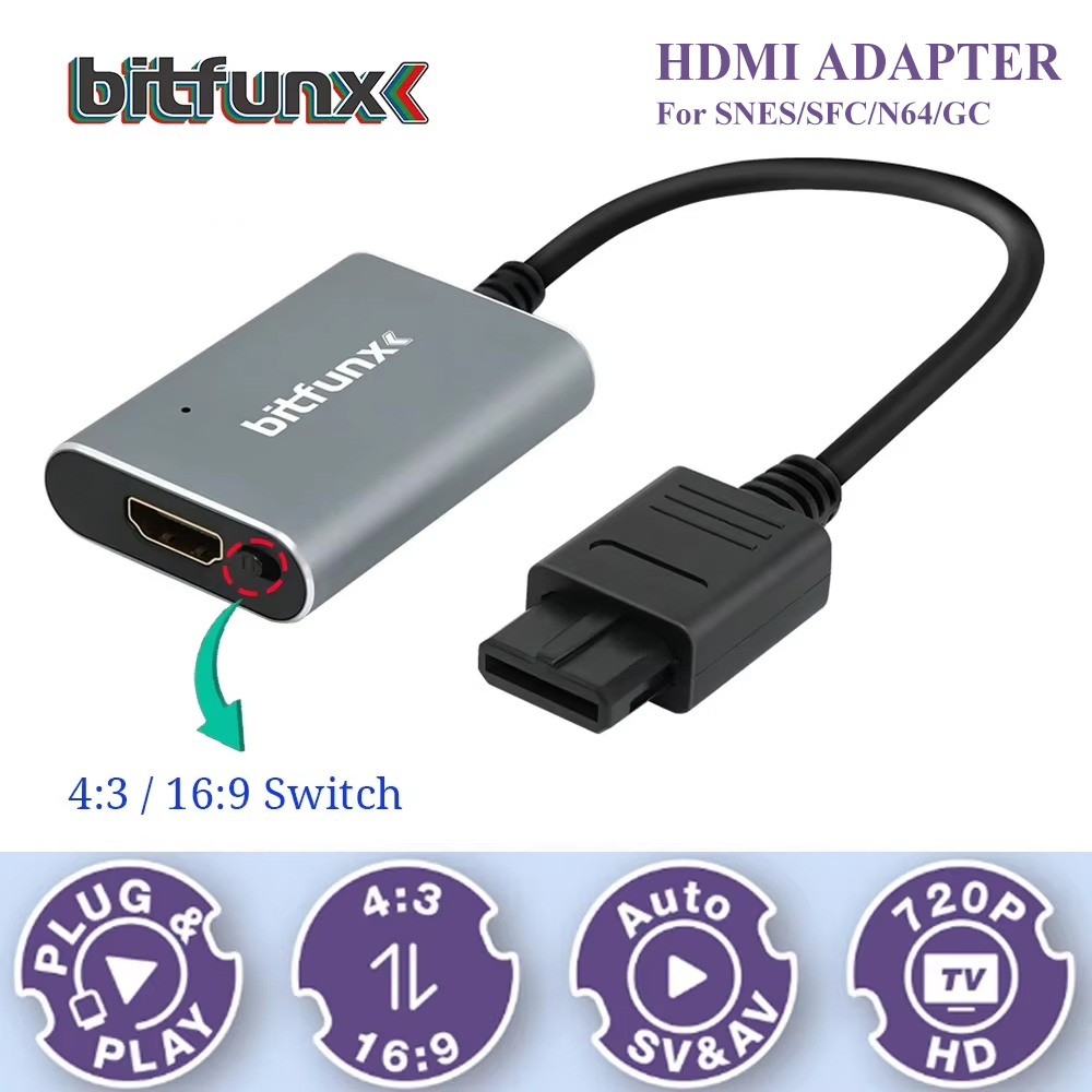 Retro Gaming Best Console - Bitfunx 720P Svideo / AV zu