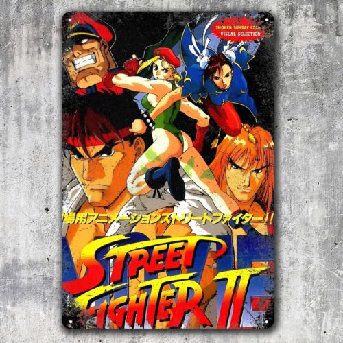 Retro Gaming Videos - Street Fighter 2 Retro-Videospiel-Metallplakat – 20