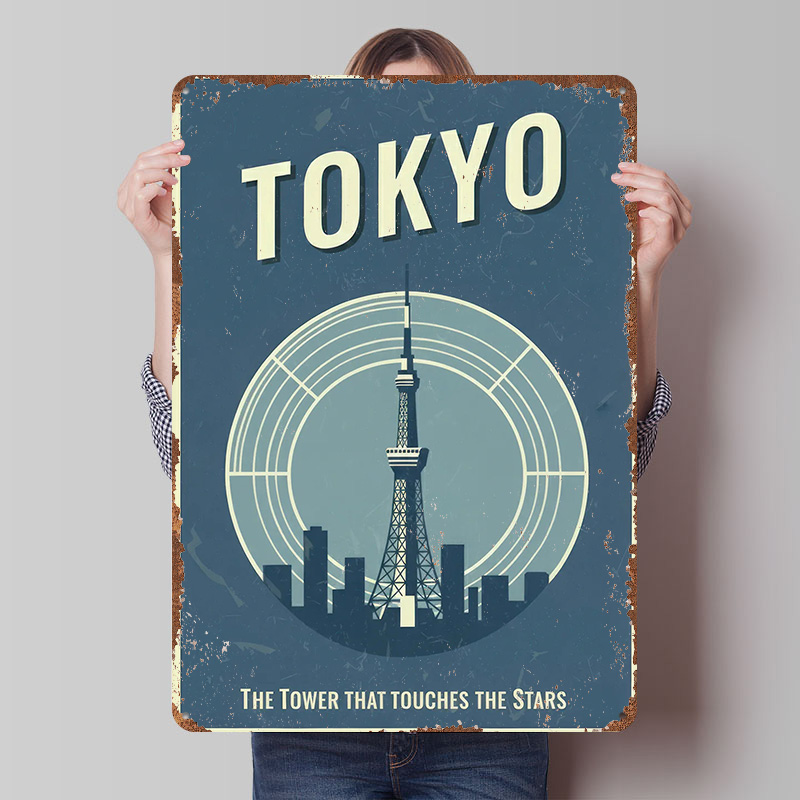Retro Gaming Tokyo - Tokyo Tower Vintage Reise-Poster, personalisiertes Retro-Wandkunst-Poster,