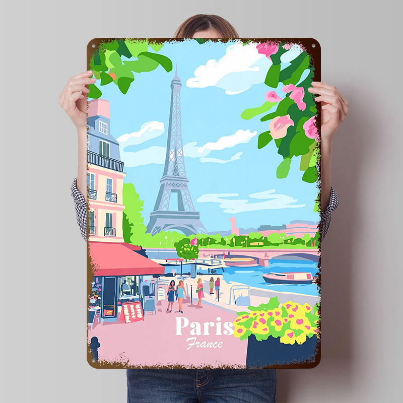 Retro Gaming Paris - Paris Frankreich Poster Individualisierte Vintage Metallschilder