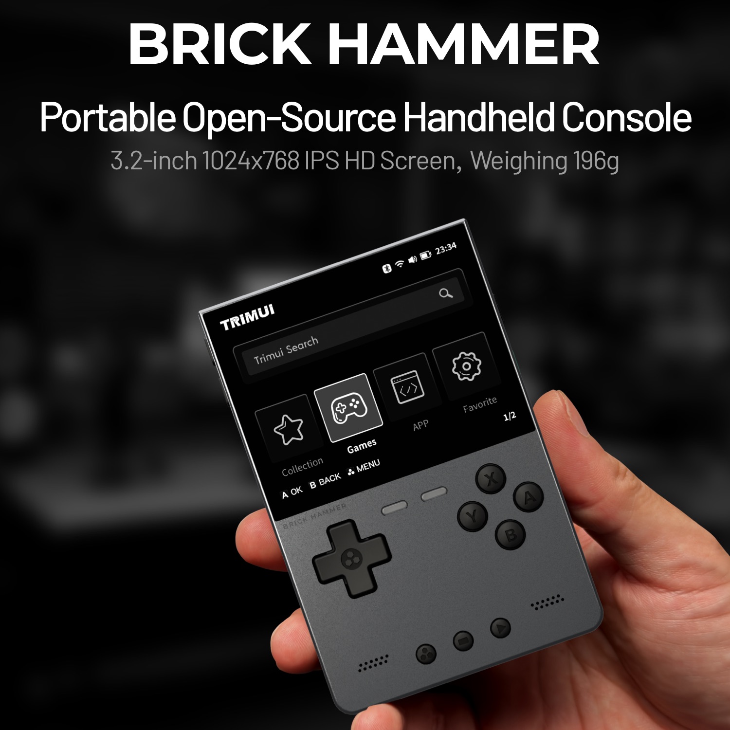 Retro Gaming On Phone - TRIMUI BRICK HAMMER Retro Handheld-Spielekonsole Tragbarer