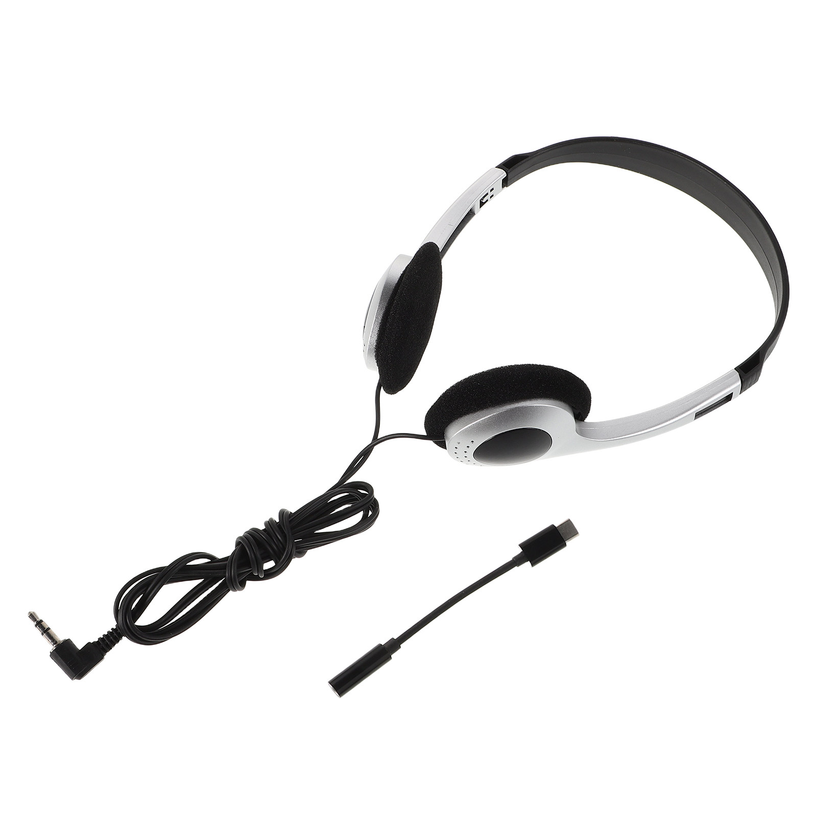 Retro Gaming On Phone - Retro Silberne Over-Ear-Kopfhörer mit Kabel für