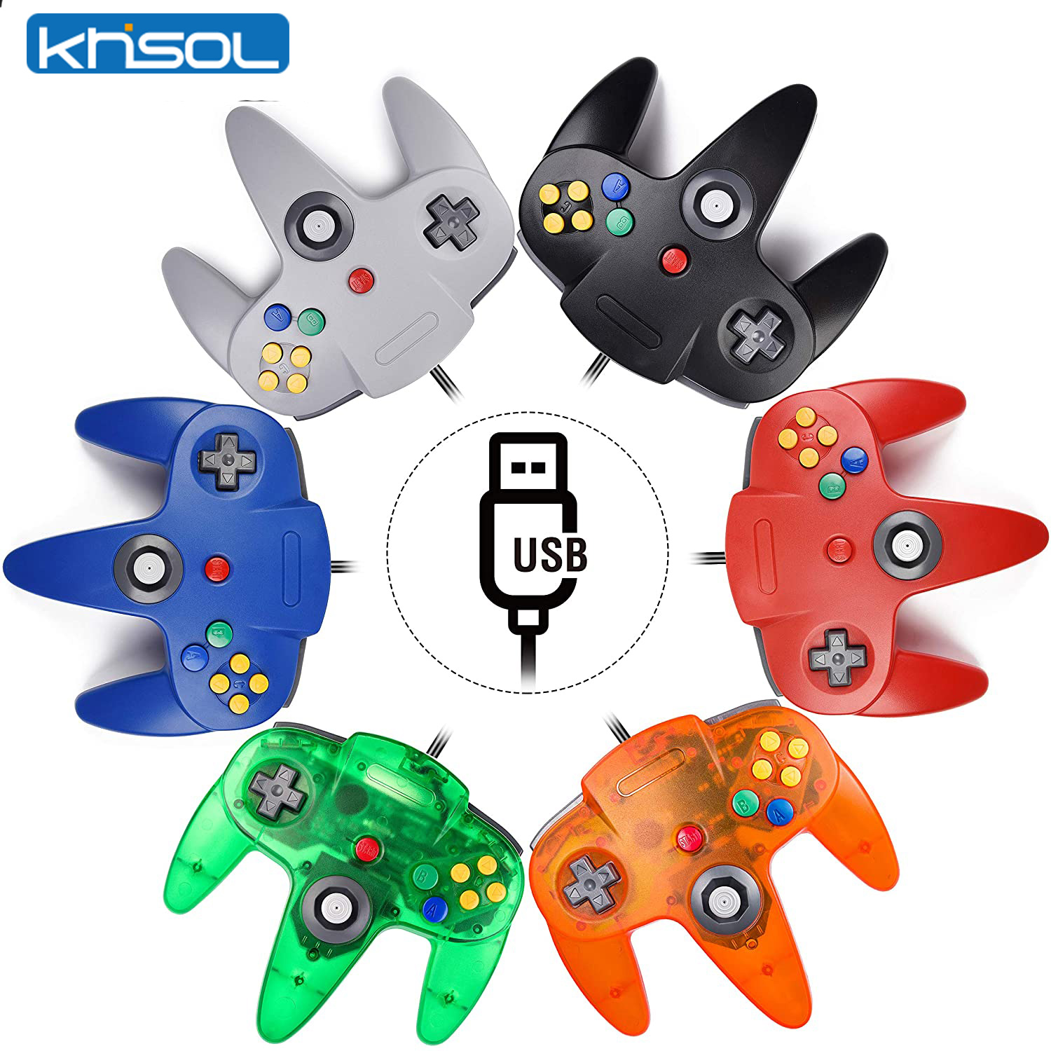 Retro Gaming Best Console - N64 Controller Klassische USB Wired Remote