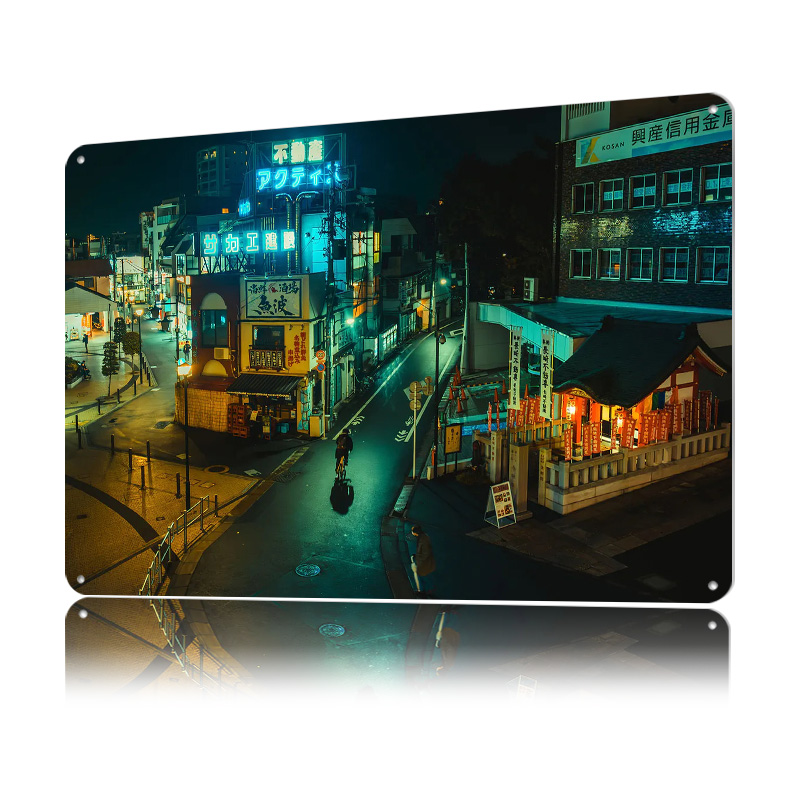 Tokyo Cyberpunk Stadt Metallpo – Retro Gaming Tokyo Bewertung und Preis