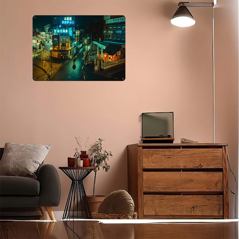 Tokyo Cyberpunk Stadt Metallpo – Retro Gaming Tokyo Bewertung und Preis