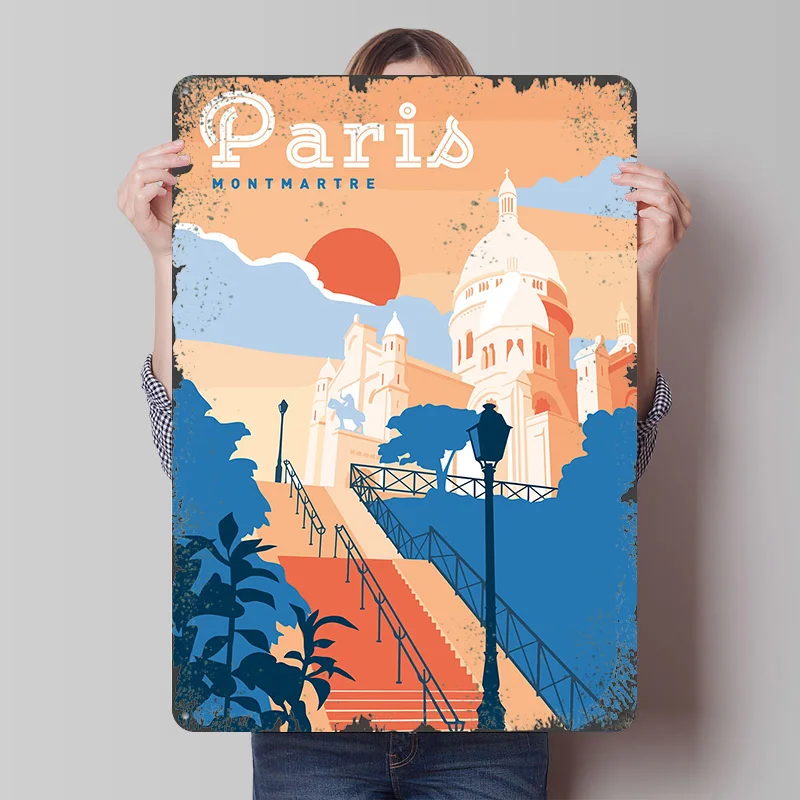 Paris Montmartre Reise-Poster, – Retro Gaming Paris Bewertung und Preis