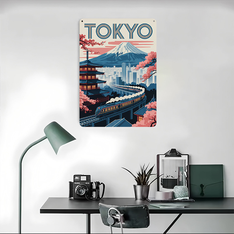 Tokyo Reise-Poster mit Zug und – Retro Gaming Tokyo Bewertung und Preis