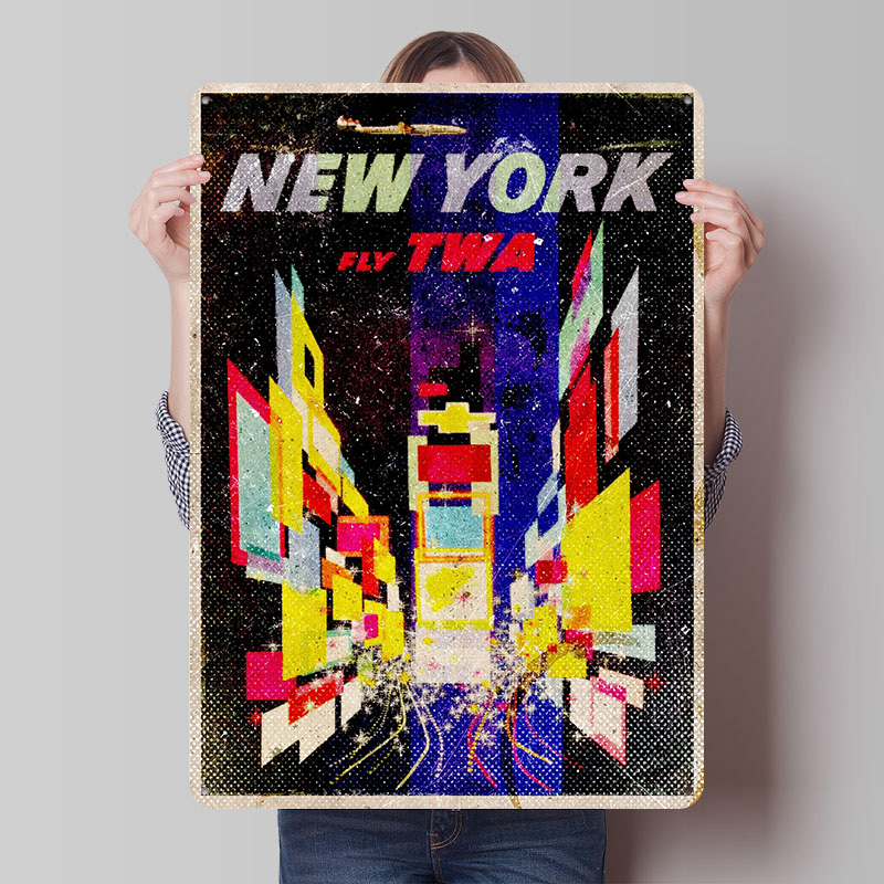 New York Fly TWA Weißblechpost – Retro Gaming York Bewertung und Preis