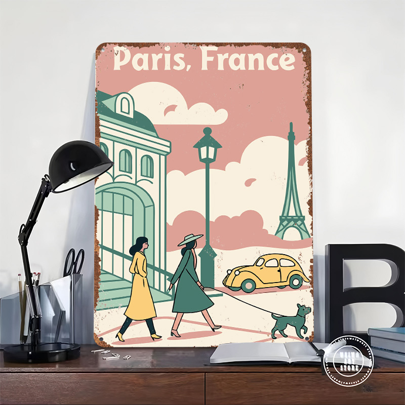 Paris Frankreich Reise-Poster, – Retro Gaming Paris Bewertung und Preis