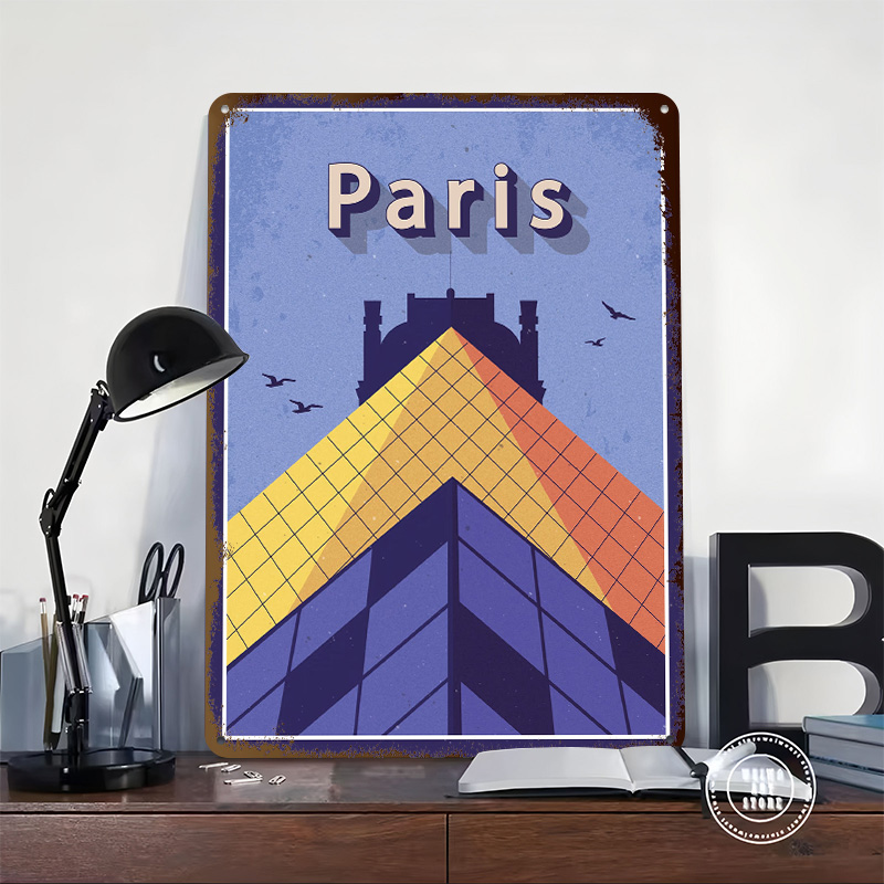 Reise nach Paris Metallposter  – Retro Gaming Paris Bewertung und Preis
