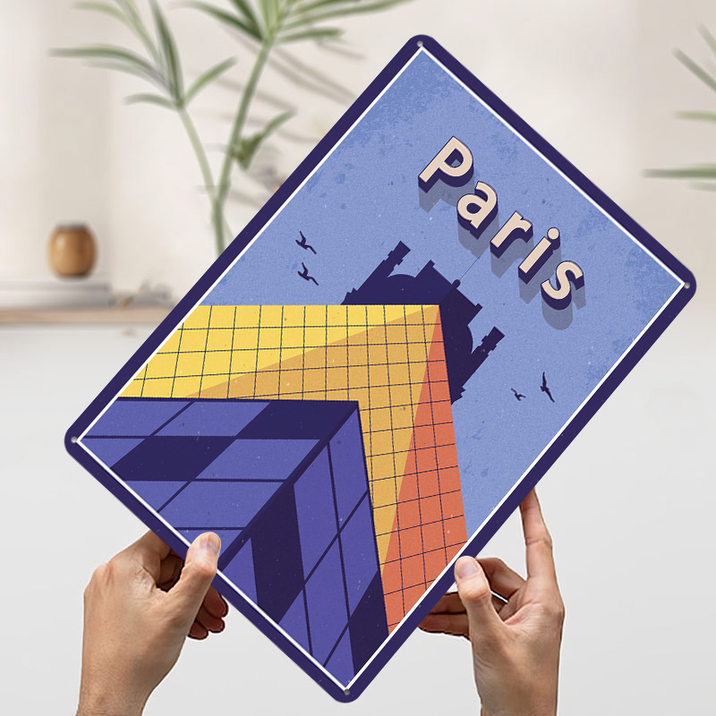 Reise nach Paris Metallposter  – Retro Gaming Paris Bewertung und Preis