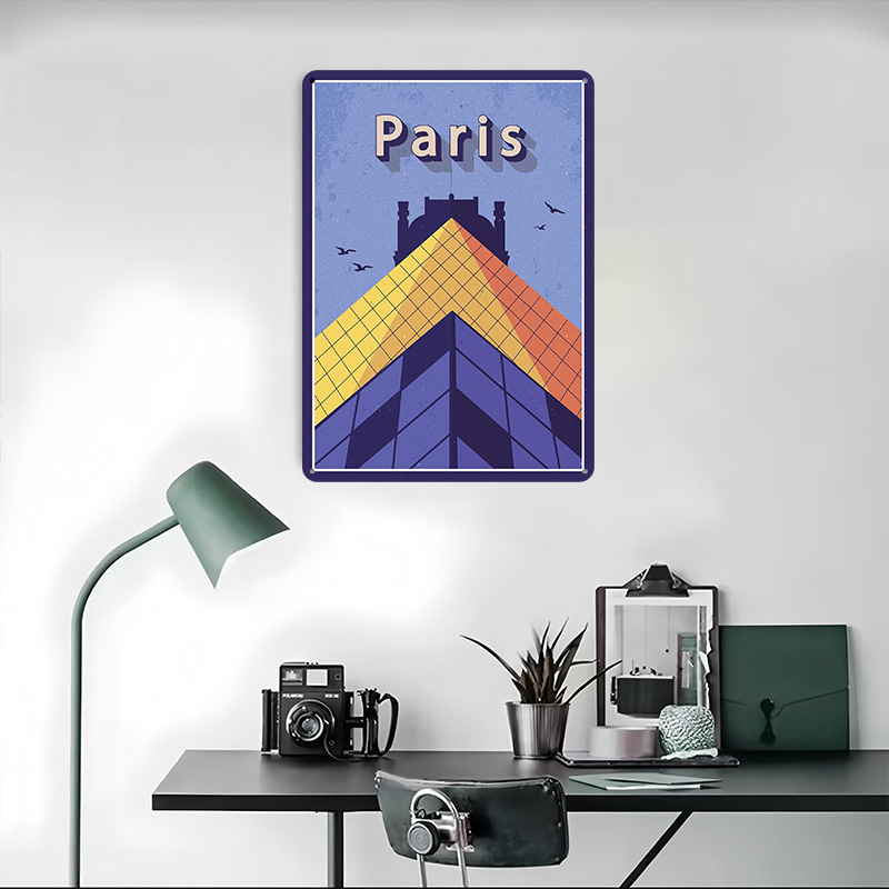 Reise nach Paris Metallposter  – Retro Gaming Paris Bewertung und Preis
